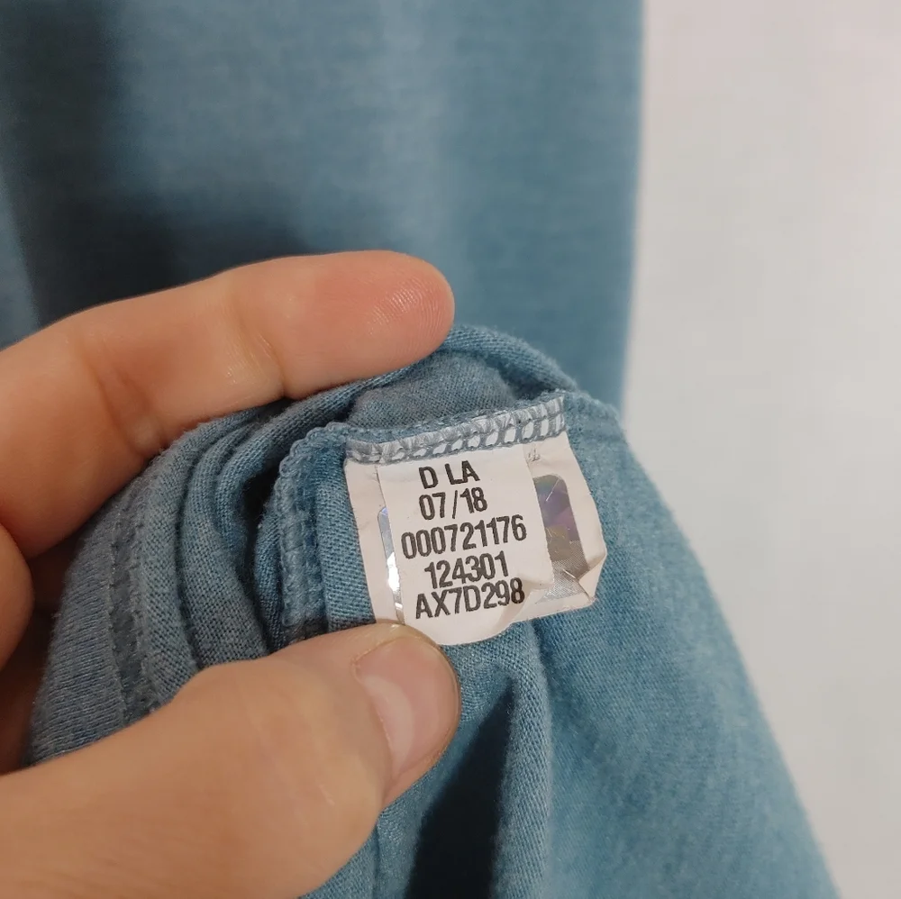 The North Face Graphic Tee Slim Fit Blue Short Sleeve Cotton‎ Blend Medium M